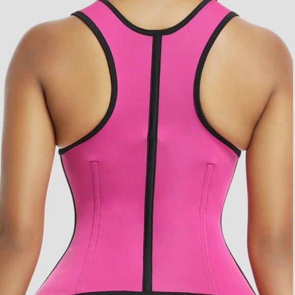 BodyHeat 7-Boned Sauna Vest, Hot Pink - Picture 2 of 12